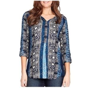 COPY - Nine West Roll-Tab Sleeve Lucy Blouse XL